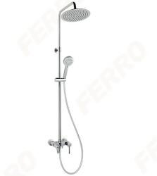 FERRO Fiesta komplett esőztető zuhanyrendszer kádcsapteleppel / zuhany rendszer / kád csaptelep / kádtöltő zuhanyszettel, kádban történő zuhanyzáshoz is ideális kivitel, króm, NP79-BFI13U