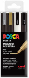 uni Posca PC-3M dekormarker készlet, 4 speciális szín (TUPC3M4SP) - tintasziget