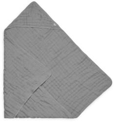 Jollein Minimal kapucnis törölköző 75x75 cm - Ráncos grafit (530-836-66009)