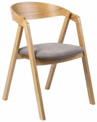 Formwood Henry natúr tölgy fotel világosszürke szövet üléssel (ART05585-09-195)