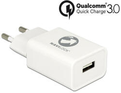 Navilock Töltő 1 db USB A-típusú csatlakozó, Qualcomm Quick Charge 3.0 (gyorstöltő) technológia, (62969)