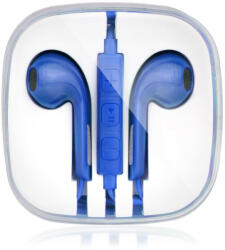  Vezetékes sztereó fülhallgató, Androidos készülékekhez, 3.5 mm, felvevőgombos, dobozos, kék