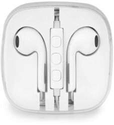  Vezetékes sztereó fülhallgató, Apple készülékekhez, 3.5 mm, felvevőgombos, dobozos, fehér