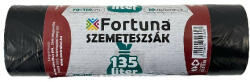 Fortuna Szemeteszsák FORTUNA 135L fekete 70x110 cm 10 db/tekercs (7011020) - papir-bolt