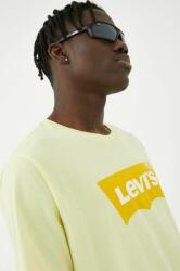 Levi's pamut póló sárga, nyomott mintás - sárga L