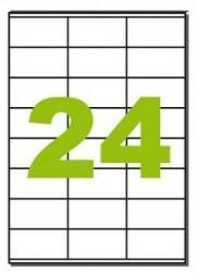 MOS Öntapadós etikett címke 70x36 mm A4 íven univerzális 24 db/ív, 2400 db/csomag