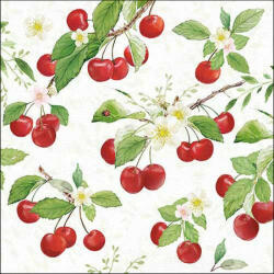 Ambiente Fresh cherries papírszalvéta 33x33cm, 20db-os (13318340)