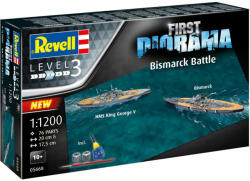 Revell Gift Set "First Diorama" Bismarck Battle 1: 1200 (05668)