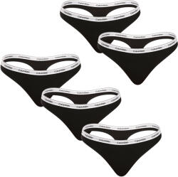 Calvin Klein 5PACK női tanga Calvin Klein fekete (QD5221E-UB1) XXL