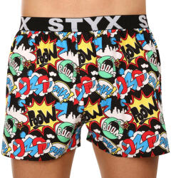 Styx Férfi bő szárú boxeralsók Styx art sportos gumipánt OMG (B1456) M