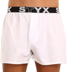 Styx Fehér férfi klasszikus boxeralsó Styx sport gumi (B1061) XXL