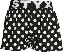 Styx Gyermek klasszikus boxeralsó Styx art sport gumipöttyös gumi pöttyök (BJ1650) 6-8 éves