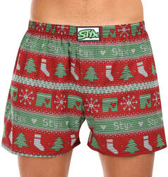 Styx férfi bő szárú boxeralsók Styx art klasszikus gumipánt nagyméretű karácsonyi kötött (E1658) 3XL