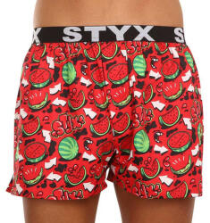 Styx Férfi bő szárú boxeralsók Styx art sportos gumipánt görögdinnyék (B1459) L