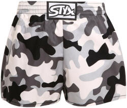 Styx gyerek bő szárú boxeralsók Styx art klasszikus gumipánt camouflage (J1457) 9-11 éves