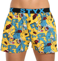Styx Férfi bő szárú boxeralsók Styx art sportos gumipánt robbanás (B1750) L