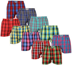 Styx 10PACK férfi bő szárú boxeralsók Styx klasszikus gumipánt többszínű (A931234567890) XXL