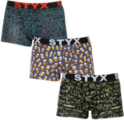 Styx 3PACK férfi boxeralsó Styx art sportos gumipánt többszínben (3G12672/2) S