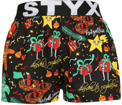 Styx Gyerekek klasszikus boxeralsó Styx művészet sport gumi karácsonyi díszek (BJ1754) 6-8 éves
