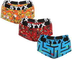 Styx 3PACK női bugyi Styx art lábszárral többszínben (3IN12914) XL