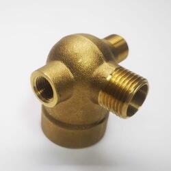  RÉZ R-4 gömb rézidom (4 utas) (elpumps VB 25/1300 elosztó idom 3/8" ) (R4rezidom)
