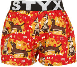 Styx Gyerekek bő szárú boxeralsók Styx művészet sportos gumipánt kutyák (BJ1554) 12-14 éves