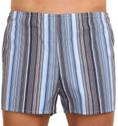 Foltýn Klasszikus férfi bő szárú boxeralsók Foltýn kék csíkos túlméretes (KN75) 4XL