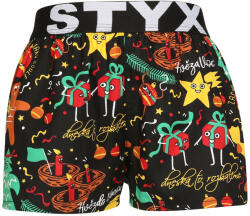 Styx Gyerekek bő szárú boxeralsók Styx művészet sportos gumipánt karácsonyi díszek (BJ1754) 9-11 éves