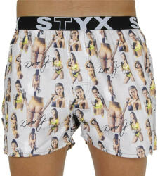 Styx Férfi bő szárú boxeralsók Styx art sportgumi - Deni G - limitált példányszámban (B1159) XXL