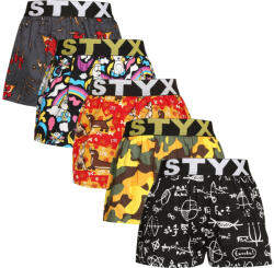 Styx 5PACK Gyermek klasszikus boxeralsó Styx art sport gumi több színben (5BJ1182492) 6-8 éves