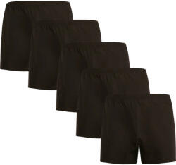 Nedeto 5PACK férfi bő szárú boxeralsók Nedeto fekete (5NDTT001) XL