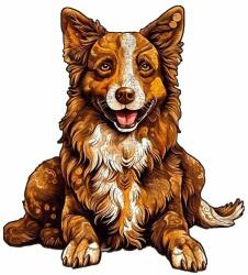 Woodbest Border Collie - különleges fa kirakó 200db /32cm x 28cm/