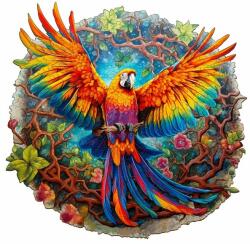 Woodbest Szárnyaló papagáj- különleges fa kirakó 300db /31cm x 31cm/
