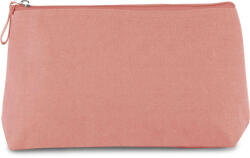 Kimood laminált pamutvászonból készült cipzáras piperetáska KI0727, Dusty Pink
