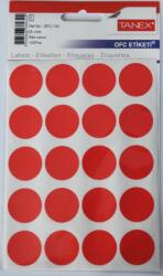 Tanex Etichete autoadezive color, D25 mm, 200 buc/set, Tanex - rosu (TX-OFC-132-RE) - officeclass