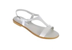 MITVAS OFERTA MARIMEA 36, 37 - Sandale dama din piele naturala, culoare alb, LS16ABOX - ciucaleti