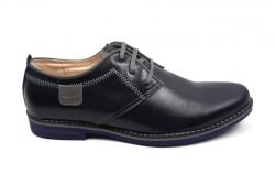 Lucianis Style OFERTA MARIMEA 43 - Pantofi barbati, casual din piele naturala bleumarin inchis - L501BOXGBL - ciucaleti