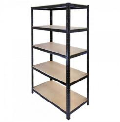 Plus Mobilier Raft metalic Extra 200x100x40 cm lacuit negru 5 polite MDF, 175 kg/polita, montaj fara suruburi, (garantie 7 ani) negru 5 Raft metalic 175 kg Otel 1000x400x2000 Biblioteci arhiva (61004201) Dulap arhivare
