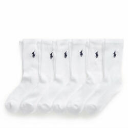 Ralph Lauren 6 pár hosszú szárú gyerek zokni 444928208001 Fehér (444928208001)