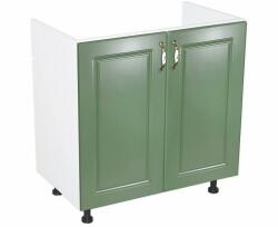 Spectral Mobila Masca pentru chiuveta cu 2 usi Zebra, Alba/MDF Verde, fara blat, 80 x 82 x 50 cm