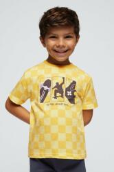 MAYORAL gyerek pamut póló sárga, nyomott mintás - sárga 110 - answear - 6 590 Ft