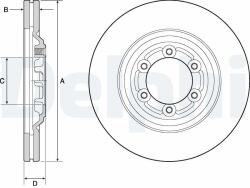 DELPHI Tarcza Ham. Isuzu D-max 12- (bg4697c)