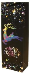 Creative Italtasak CREATIVE 12, 8x36x8, 2 cm karácsonyi fekete mintás aranyozott glitteres zsinórfüles (C190) - forpami
