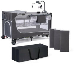 Kinderkraft Select Utazóágy Leody kiegészítőkkel Leody Grey, Premium