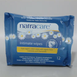 Natracare bio női intim törlőkendő 12 db - nutriworld