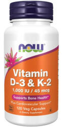 NOW d3+k2 vitamin kapszula 120 db