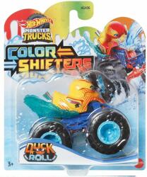 Mattel Hot Wheels Monster Trucks: Színváltós Duck n' Roll járgány 1: 64 - Mattel (HGX06/HVH84) - jatekwebshop