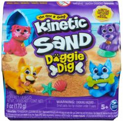 Spin Master Kinetic Sand: Doggie Dig homokgyurma szett 170g meglepetés figurával - Spin Master (6068641)