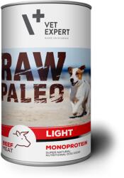 VetExpert Hrana umeda pentru caini, RAW PALEO Light, vita, conserva monoproteica, 400 g