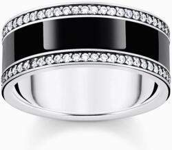 Thomas Sabo ezüst fekete szalagos gyűrű - TR2446-691-11-60